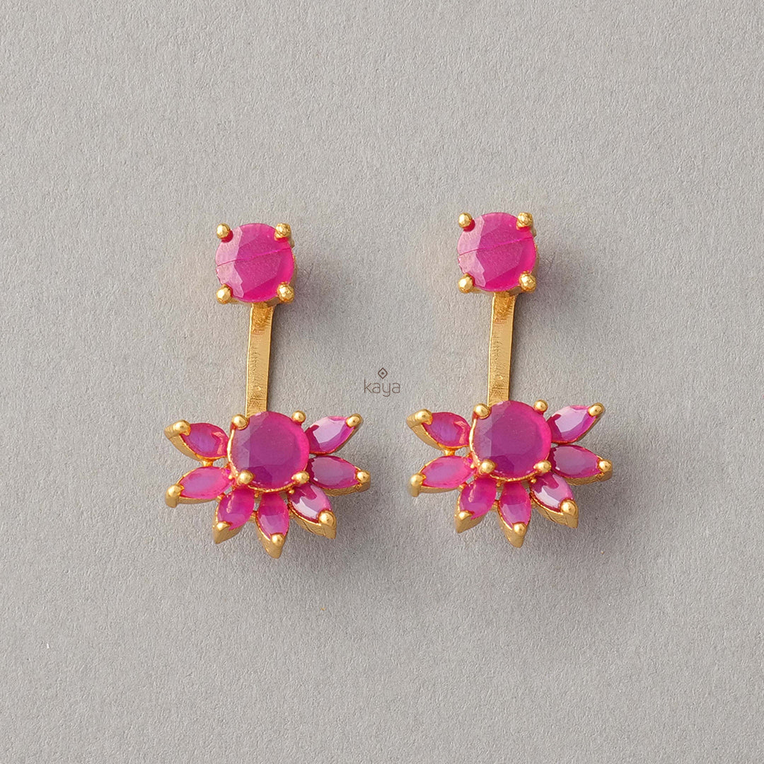Buy ToniQ Stylish Gold-Plated Statement Floral Stud Earrings Online At Best  Price @ Tata CLiQ
